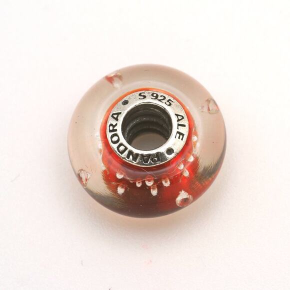 Authentic PANDORA Red Effervescence Glass Murano Charm - 791631CZ - Picture 6 of 10